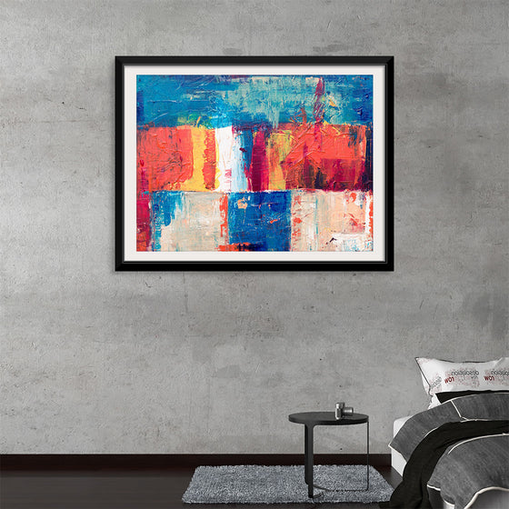 "Red, Blue, and White Abstract Painting", Steve Johnson