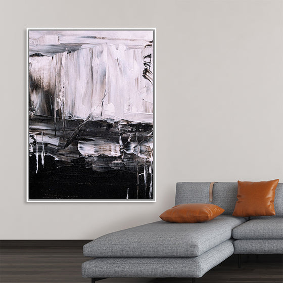 "Black and White Abstract Painting", Steve Johnson