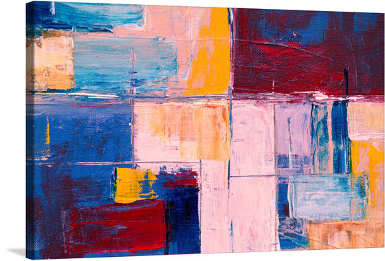 “Rectangles” by Steve Johnson is a captivating piece that draws you into its geometric world. The canvas pulses with vibrant energy, as if the very essence of shape and color has come alive. The interplay of bold rectangles creates a rhythmic dance—a symphony of angles and hues.