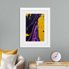 "Yellow and Purple Abstract Painting"