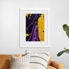 "Yellow and Purple Abstract Painting"