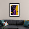 "Yellow and Purple Abstract Painting"