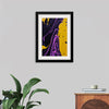 "Yellow and Purple Abstract Painting"