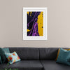 "Yellow and Purple Abstract Painting"