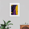 "Yellow and Purple Abstract Painting"