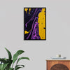 "Yellow and Purple Abstract Painting"