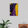 "Yellow and Purple Abstract Painting"