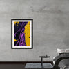 "Yellow and Purple Abstract Painting"