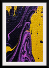 "Yellow and Purple Abstract Painting"