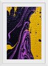 "Yellow and Purple Abstract Painting"