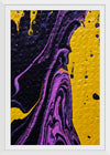 "Yellow and Purple Abstract Painting"