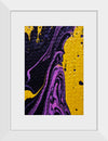 "Yellow and Purple Abstract Painting"