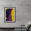 "Yellow and Purple Abstract Painting"