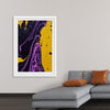 "Yellow and Purple Abstract Painting"