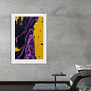 "Yellow and Purple Abstract Painting"