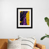 "Yellow and Purple Abstract Painting"