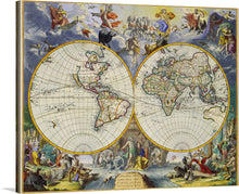  This "Atlas Van Der Hagen"&nbsp;print from 1683 is a beautiful and fascinating piece of art that would be a great addition to any home or office. The map is incredibly detailed and accurate, and it provides a fascinating glimpse into the world as it was seen at the time.