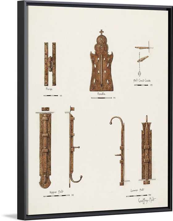 "Hardware Details (of doors) (ca. 1940)", Geoffrey Holt