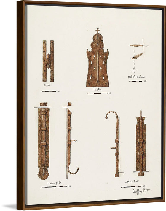 "Hardware Details (of doors) (ca. 1940)", Geoffrey Holt