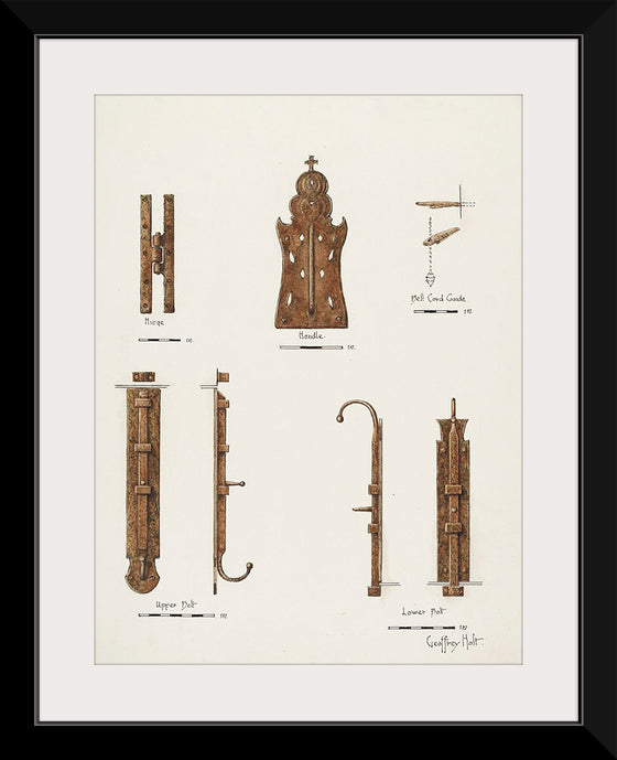 "Hardware Details (of doors) (ca. 1940)", Geoffrey Holt