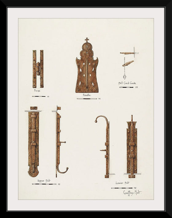 "Hardware Details (of doors) (ca. 1940)", Geoffrey Holt