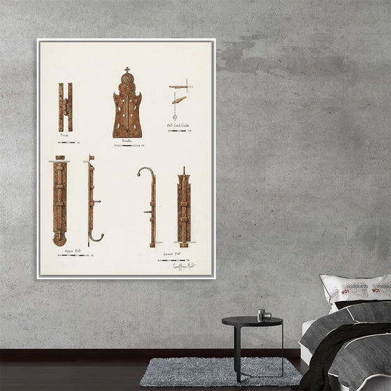 "Hardware Details (of doors) (ca. 1940)", Geoffrey Holt