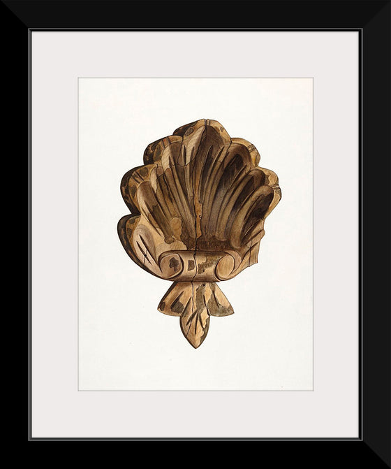 "Wood Carving - Shell (ca.1939)", Clayton Clements