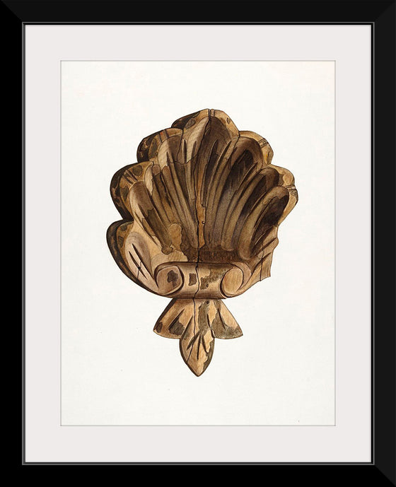 "Wood Carving - Shell (ca.1939)", Clayton Clements