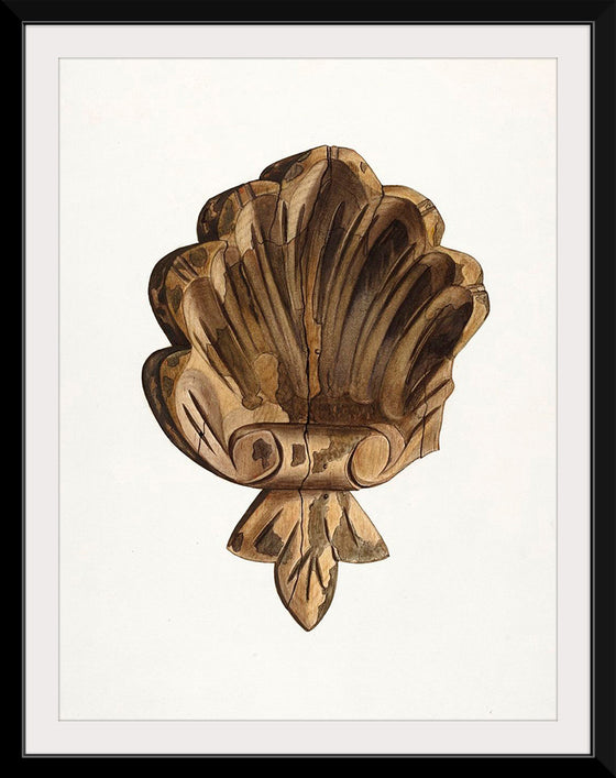 "Wood Carving - Shell (ca.1939)", Clayton Clements