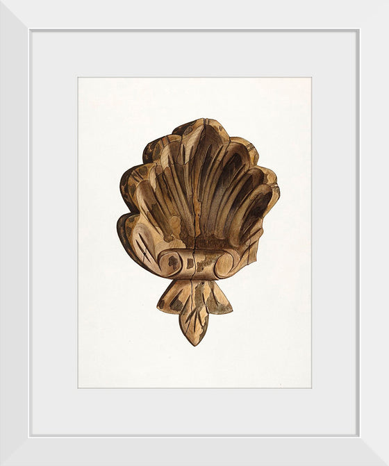 "Wood Carving - Shell (ca.1939)", Clayton Clements