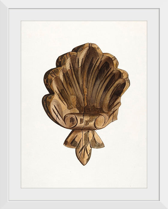 "Wood Carving - Shell (ca.1939)", Clayton Clements