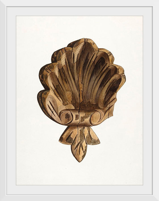 "Wood Carving - Shell (ca.1939)", Clayton Clements