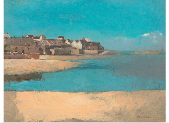 "Village by the Sea in Brittany (1880)", Odilon Redon