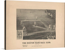  Step back in time with this exquisite print, “Opening Game. The Boston Base Ball Club (1889).” This piece captures the essence of a bygone era, where the crack of the bat and the roar of the crowd filled the air with electric anticipation. Every stitch and seam is rendered with meticulous detail, bringing to life a historic moment where legends took to the field, marking the beginning of an unforgettable season. 