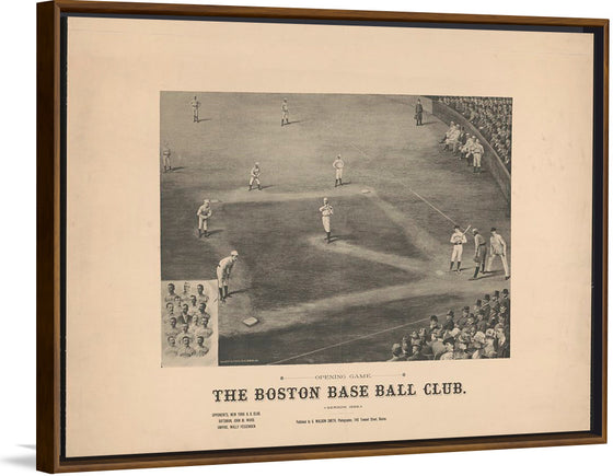 "Opening game. The Boston Base Ball Club (1889)", The Boston Base Ball Club