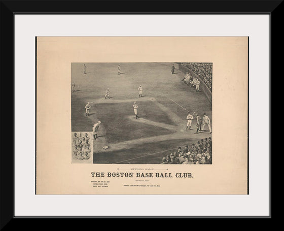 "Opening game. The Boston Base Ball Club (1889)", The Boston Base Ball Club