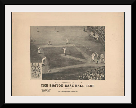 "Opening game. The Boston Base Ball Club (1889)", The Boston Base Ball Club