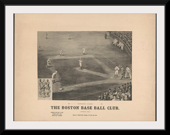 "Opening game. The Boston Base Ball Club (1889)", The Boston Base Ball Club