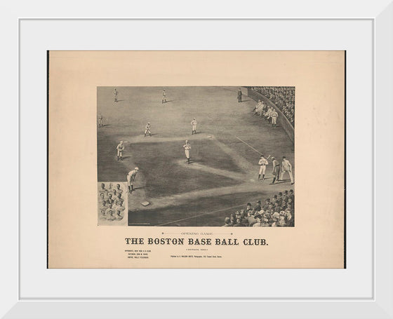 "Opening game. The Boston Base Ball Club (1889)", The Boston Base Ball Club