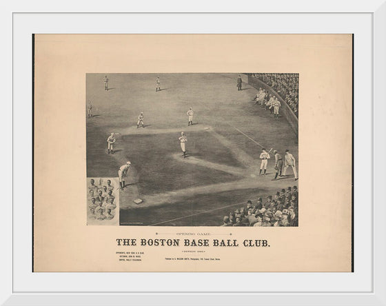 "Opening game. The Boston Base Ball Club (1889)", The Boston Base Ball Club