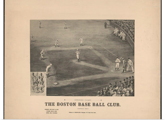 "Opening game. The Boston Base Ball Club (1889)", The Boston Base Ball Club