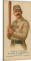 This baseball card portrait of Adrian C. Anson, a first baseman for the Chicago White Stockings in 1887, is a stunning piece of art that captures the essence of the sport’s early days. 