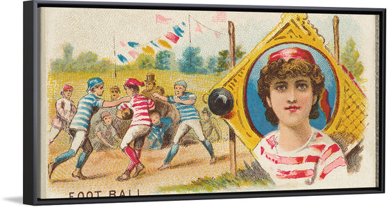 "Football, from the Games and Sports series (N165) for Old Judge Cigarettes"