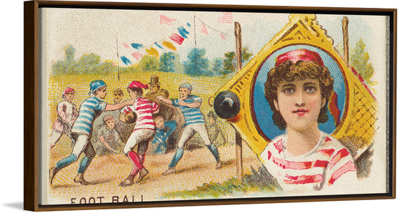 "Football, from the Games and Sports series (N165) for Old Judge Cigarettes"