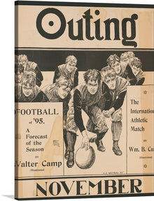 “Outing for November” is a captivating piece that transports you back to the golden age of football. The artwork, rich in detail and nostalgia, captures the intensity and passion of players locked in a timeless struggle on the field. 
