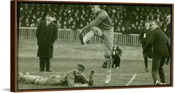 "Jack Maynard, Captain of the Varsity Rugby Team, Kicks Winning Goal for the Rugby Football Dominion Championship (1910)"