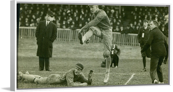 "Jack Maynard, Captain of the Varsity Rugby Team, Kicks Winning Goal for the Rugby Football Dominion Championship (1910)"