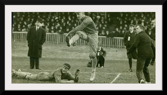 "Jack Maynard, Captain of the Varsity Rugby Team, Kicks Winning Goal for the Rugby Football Dominion Championship (1910)"