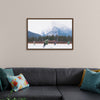 "Children Playing Ice Hockey in Banff National Park"