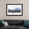 "Children Playing Ice Hockey in Banff National Park"